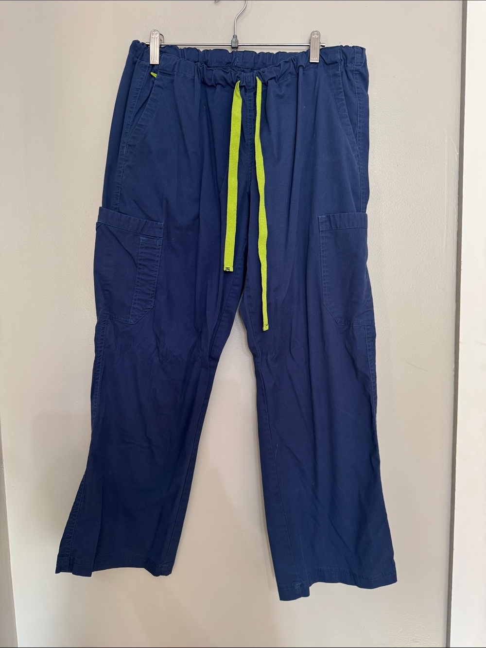 MC2 Saint Barth Navy Cargo Pants with Lime Drawstring